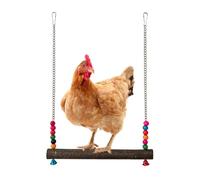 Generisch Chicken Coop Swing - Wooden Playground with Bells | Chicken Swing Perch, for Hens, Cockerels, Cage Run in the Backyard Outdoors, Playing Movement Rest, Sitting, Climbing and