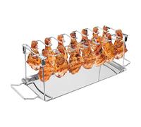 Generisch Chicken Drum Stick Holder for Barbecue, Chicken Rack for Barbecue, Drumstick Holder Stand Tably - Multi Purpose - Stainless Steel BBQ - Tools for Outdoor Picnic