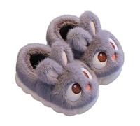 Generisch Children Boys Girls Winter Slippers Anti Indoor Shoes Big Kids Adult Cotton Slippers Children's Shoes Slippers, gray, 8.5 UK
