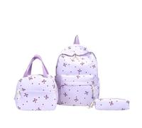 Generisch Children's Backpacks 1 Year Girls: and Canvas Backpack, Lunch Bag and Pencil Case, Lightweight Book Backpack for Nursery and Primary School Children's Backpacks Boys, purple, 1.00