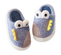Generisch Children's Dinosaur Slippers for Boys Slippers Comfortable Slippers Bedroom Slippers Winter Warm Inner Shoes, blue, 8 UK Child