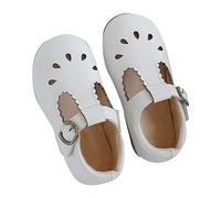 Generisch Children's First Walking Shoes Girls and Boys Sandals, Wide, Washable Leather Sandals, Closed-Toe Sandals, Breathable First Walking Shoes, Baby Trainers, Mesh, No Stuffy Feet, White, 4.5 UK