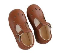 Generisch Children's First Walking Shoes Girls and Boys Sandals, Wide, Washable Leather Sandals, Closed-Toe Sandals, Breathable First Walking Shoes, Baby Trainers, Mesh, No Stuffy Feet, brown, 11.5 UK