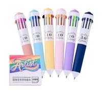 Generisch Children's Multifunctional Pen - 0.8 mm 60 Colours Retractable Ballpoint Pen with Notebook - Writing Material for School | For Teachers Students Teaching Planning School Journaling Office