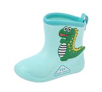 Generisch Children's Rain Boots Boys and Girls Baby Wellington Boots Children Water Rubber Shoes Slip On Boots Casual All Outdoor School Students Water Shoes Non-Slip Abrasion Resistant, Green, 10 UK
