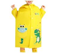 Generisch Children's Raincoat Boys Girls Students Kids Baby Poncho Nursery Dinosaur Body Reflective Raincoat, yellow, 9-10 Jahre