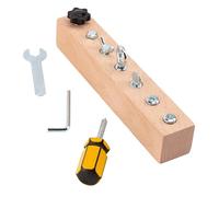 Generisch Children's Screwdriver Game Board, Fine Motor Skills Training, Wooden Screwdriver Activities Tools, for and Girls, Preschool Children, from 3 Years, Garden, Living Room
