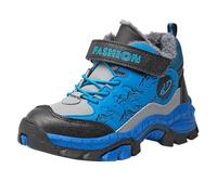 Generisch Children's Shoes Boys Leather Snow Boots Winter Cotton Plush and Thickened Non-Slip and Warm Hiking Shoes for Large Children Small Children, blue, 1.5 UK