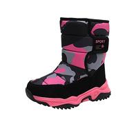 Generisch Children's Shoes Camouflage Snow Boots Girls Outdoor Boots Waterproof Warm Boots Cotton Snow Boots Kids, b, 3 UK