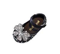Generisch Children's Shoes Pearl Rhinestone Shiny Princess Shoes Baby Girls Shoes for Wedding Dance Shoes Sandals 32, black, 13 UK Child