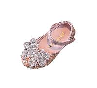 Generisch Children's Shoes Pearl Rhinestone Shiny Princess Shoes Baby Girls Shoes for Wedding Dance Shoes Sandals 32, pink, 10.5 UK Child