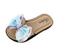 Generisch Children's Slippers, Fashionable Versatile Exaggerated Butterfly Cute Beach Slippers with Soft Base, White, 9 UK