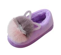 Generisch Children's Slippers Girls Slippers Winter Kids Winter Slippers with Cuddly Fleece Lining Breathable & Comfortable Cuddly & Warm Super Soft Children's Winter Slippers Children's Shoes, purple