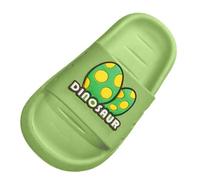 Generisch Children's Summer House Outside the Bathroom Wear Soft Bottom Cartoon Cute Boys Girls Baby Dinosaur Slippers, Green, 10 UK Child