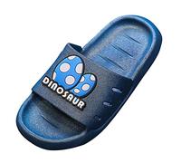 Generisch Children's Summer House Outside the Bathroom Wear Soft Bottom Cartoon Cute Boys Girls Baby Dinosaur Slippers, blue, 8 UK Child