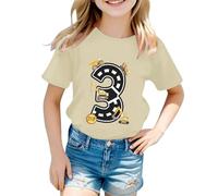 Generisch Children's T-Shirt with 'Best Teacher Ever' Lettering Print in Retro Style - Graphic Shirt for Girls and Boys with Colourful Lettering | Funny Top as a Teacher Gift