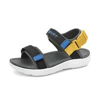 Generisch Children's trekking sandals with adjustable fasteners, non-slip tread sole, lightweight and robust for hiking trips, school garden and active summer days, Style_i01 Gray, 11 UK Child