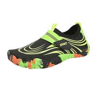 Generisch Children's Water Shoes, Water Shoes for Swimming and Snorkelling on the Beach, Barefoot Outdoor Activities, Lightweight Non-Slip Toe Cap with Tread Sole, Beach Holiday, black, 2 UK