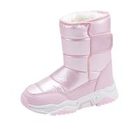 Generisch Children's Winter Boots Girls Cotton Boots Plus Velvet Thick Warm Outdoor Boots Winter Boots 28, pink, 1/1.5 UK