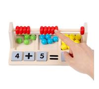 Generisch Children's Wooden Abacus - Early Development Logical Thinking - With Coloured Beads for Counting and Assigning Colours | For Girls Preschool Children from 3 Years Home Classroom Travel Car