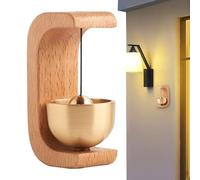 Generisch Chime when opening the door, wooden door chime, brass security alarm with adhesive film for sliding doors, business entrance, apartment door, metal door