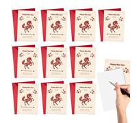 Generisch Chinese Greeting Cards, Traditional Blessing Greeting Card | With Envelopes for 2026 Chinese Greeting Cards - For Winter Festival, Moon New Year, Business Thank You Wishes and Family