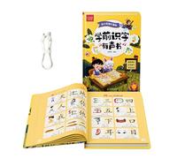 Generisch Chinese Speech Book for Kids 19.6 x 26.6 cm - Electronic Learning Audiobook with USB - Learn Chinese, English and Math Educational Toys