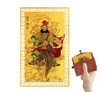 Generisch Chinese Wealth God Card | Copper Alloy Gold Ornaments - Chinese New Year Decoration - For Men, Women, Family Members and Friends