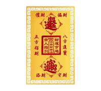 Generisch Chinese Wealth God Card - Decorative Collectible Made of Gold-Coloured Copper Alloy, Chinese New Year Decoration, for Men, Teenagers, Father, Grandma, Husband, Son, Family, Friends