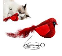 Generisch Chirping Bird Cat Toy, Realistic Squeak Game Cat Toy with Bird Chirp, Against Boredom in the House for Entertainment, Playtime, Travel, Enrichment for Kittens