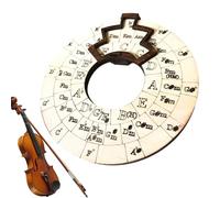Generisch - Chord wheel, guitar chord wheel, wooden chord tool, round wheel, tools for guitar, ukulele, piano and bass that expand your playing ability, composition and music research