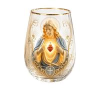Generisch Christian Coffee Mugs - 400 ml Non-Slip Glass, Jesus Motif, Collectable Tea and Coffee Cup, For Tea, Beer, Drinks, Home, Party, Dining Table, Birthday, Holiday, Gathering