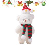 Generisch Christmas Bear Plush, Christmas Bear Ornaments, Christmas Plush Brown White Bear | Soft Plush Cake Toppers, 16 cm, Christmas Bears, Filled for Birthday, New Year, Christmas