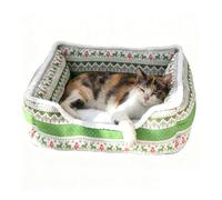 Generisch Christmas Cat Bed - Plush Comfortable Washable Sledge Pet Cushion, Christmas Sofa, for Indoor Outdoor Winter Car Camping Desk Bedside Table Chair Couch Room Shelter