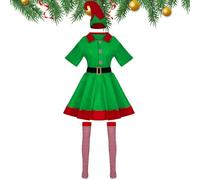 Generisch Christmas Costume - 35.43-70.87 Inch Flannel Outfit | Festive Holiday Costume Set in Green and Red | Costume - Christmas Party, Cosplay and Family Party