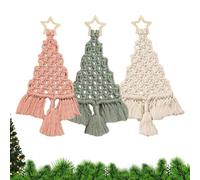 Generisch Christmas Craft Sets - Macrame Tree Decoration - Hand-Woven Christmas Decoration for Women Teenagers Beginners Living Room Bedroom Children's Room