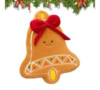 Generisch Christmas Cushion - Plush Cushion with Holiday Design - Plush Cushion in the Shape of a Gingerbread | for Sofa, Bedroom, Dorm, Apartment, Hobby Room, Children's Room, Yoga and Holiday