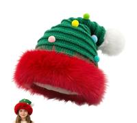 Generisch Christmas Hats for Women Plush Trim Warm Thick Classic | Thickened Santa hats with bobble for children for women, girls, festivals, New Year's Eve party,