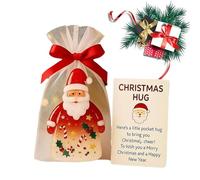 Generisch Christmas Hug - PVC | Small Pocket Christmas Hug | Gift with Cheer Cards | Santa Claus Pendant, Heartfelt Companion for Friends, Family and Loved Ones