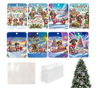 Generisch Christmas Money Holder, Christmas Money Holder for Cash, Pack of 8 Money Holders with Dog Cartoon, Cash Funny Christmas Tags with Envelopes, Christmas Decorations for the Christmas Tree, a,