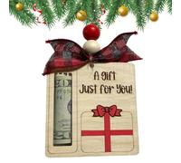 Generisch Christmas Money Holder, Handmade Wooden Pendant, Christmas Money Holder as Decoration, for Children, Women, Men, Friends and Family for Home, Living Room and Bedroom