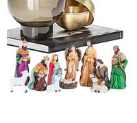 Generisch Christmas Nativity Scene Set, 11-Piece Holy Family Figures Decoration, Christmas Figures, for the Christmas Season, Home, Church, Desk, Mantle and Fireplace