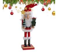 Generisch Christmas Nutcracker Figure - 27 cm Santa Nutcracker Wooden Figure | Festive Table Decoration for Party Entrance School Office Hotel Display Case