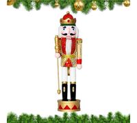 Generisch Christmas Nutcracker Figures, Wooden Christmas Nutcracker Soldier Figure, Collectable Decoration for Hotel, Tree, Bar, Living Room, Door Shelf, Holidays, Fireplace, Café, Party