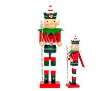 Generisch Christmas Nutcracker - Holiday Desktop Ornament for Fireplace Mantle, Table Centre with Collector's Party Decoration, Wooden Soldier Figure for Home, Bookcase, Party Decoration, 15 Inches