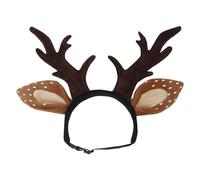 Generisch Christmas Pet Hats, Cat Ornaments, Stag Horn Hats, Festive Decorations, Hair Loss Horns, Modeling Headwear (Brown, L)