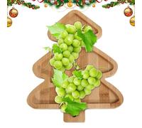 Generisch Christmas Serving Plates, Wooden Serving Board, Christmas, Rustic Serving Plate for Dinner Party, Kitchen Table, for Festive Celebrations and Dining Table Decoration