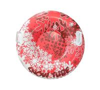 Generisch Christmas Snow Tube, Inflatable Snow Sledge, Peppermint Candy Heavy Duty Inflatable Ski Hose with 2 Handles for Kids Adults Winter Outdoor 80cm (Red, 80cm)