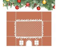Generisch Christmas tablecloth, reusable gingerbread house decorations, farmhouse table runner, for Thanksgiving, holiday, picnic, festival, dinner, kitchen, party, women