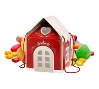 Generisch Christmas Treat Boxes - 7.87 Inch Paper Christmas Biscuit Boxes Bakery Goodie Container with Window and Handle for Fruit, Crafts, Christmas Gifts, Family Parties, Boutiques